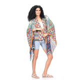 Botanical Mist Kimono - Dusty Blue