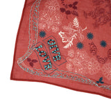Give Love Paisley Embroidered Bandana - Terracotta