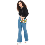 Fruit Embroidered Clutch - Green