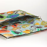 Fruit Embroidered Clutch - Green