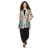 Joyful Kimono with Self-Tie Sash - Cider Olive