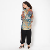 Joyful Kimono with Self-Tie Sash - Cider Olive