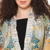 Joyful Kimono with Self-Tie Sash - Cider Olive