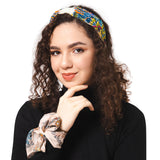 Leafy Embroidered Headband - White