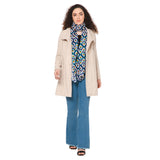 Pentagon Embroidered Scarf - Navy Blue