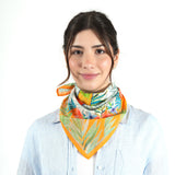 Tropical Parrot Bandana - Orange Pearl