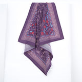 Ditsy Floral Embroidered Bandana - Plum Purple