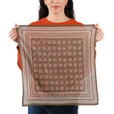 Floral Collage Cotton Bandana – Dark Tan