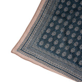 Floral Collage Cotton Bandana – Slate Blue
