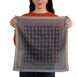 Floral Collage Cotton Bandana – Slate Blue