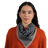 Floral Collage Cotton Bandana – Slate Blue