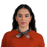 Floral Collage Cotton Bandana – Slate Blue