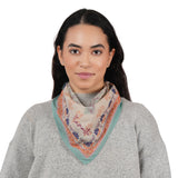 Namaste Bloom Embroidered Bandana - Beige