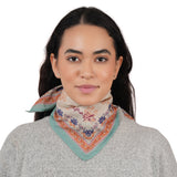 Namaste Bloom Embroidered Bandana - Beige