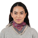 Namaste Bloom Embroidered Bandana - Burgundy