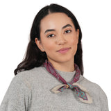 Namaste Bloom Embroidered Bandana - Burgundy