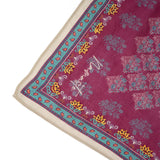 Namaste Bloom Embroidered Bandana - Burgundy