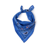 Ciao Paisley Cotton Bandana - Ink Blue