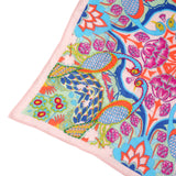 Peacock Geometric Cotton Bandana - Blush