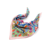 Peacock Geometric Cotton Bandana - Blush