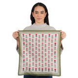 Heritage Bloom Embroidered Bandana - Cream