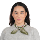 Heritage Bloom Embroidered Bandana - Cream