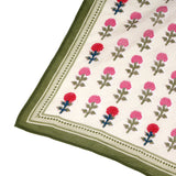 Heritage Bloom Embroidered Bandana - Cream