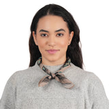 Heritage Bloom Embroidered Bandana - Dark Grey