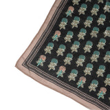 Heritage Bloom Embroidered Bandana - Dark Grey