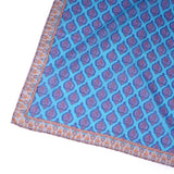 Ornate Pattern Cotton Bandana - Coastal Blue