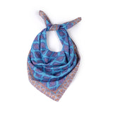 Ornate Pattern Cotton Bandana - Coastal Blue