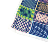 Art Block Silk Bandana - Sapphire