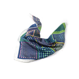 Art Block Silk Bandana - Sapphire