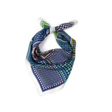 Art Block Silk Bandana - Sapphire