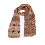 Juniper Patchwork Scarf - Brown Rust