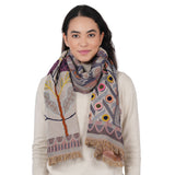 Dustflower Scarf - Coral Blue