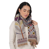 Dustflower Scarf - Coral Blue