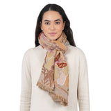 Dragonfly Meadow Scarf - Mustard Brown