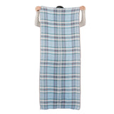 Cabin Morning Plaid Wool Scarf - Blue