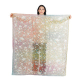 Magnolia Blossom Gradient Square Wrap - Chestnut Brown