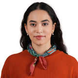 Dakota Floral Bandana - Teal Blue