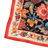 Rosette Floral Bandana - Black