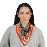 Rosette Floral Bandana - Black