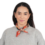 Rosette Floral Bandana - Black