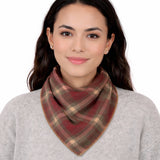 Cabin core Plaid Bandana - Dark Olive