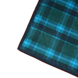 Cabin core Plaid Bandana -  Teal Blue