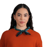 Cabin core Plaid Bandana -  Teal Blue