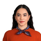 Anne Embroidered Dragonfly Bandana - Blue