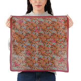 Anne Embroidered Dragonfly Bandana - Brown