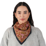 Anne Embroidered Dragonfly Bandana - Honey Mustard